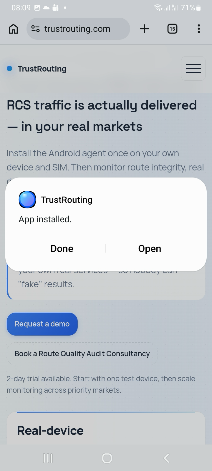 Open TrustRouting