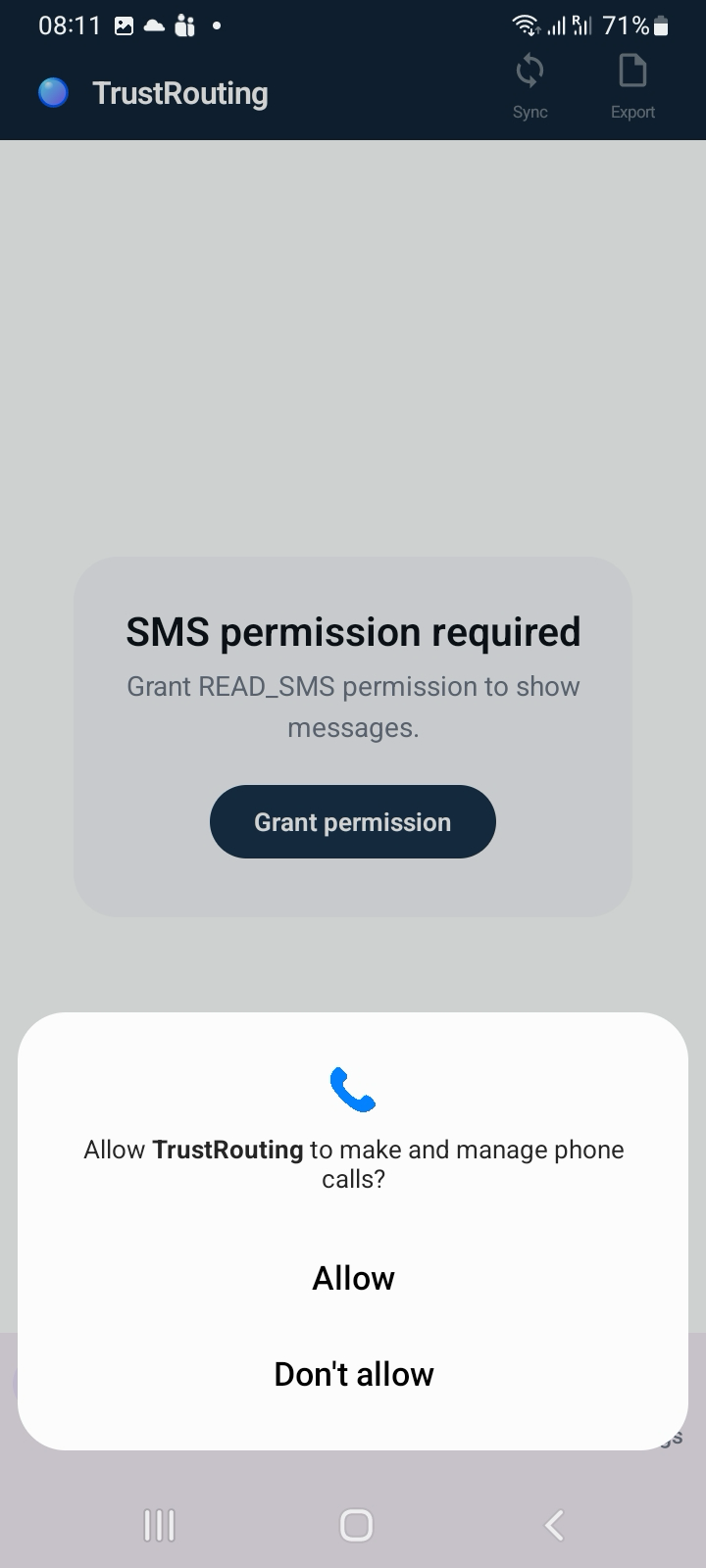 Call permission