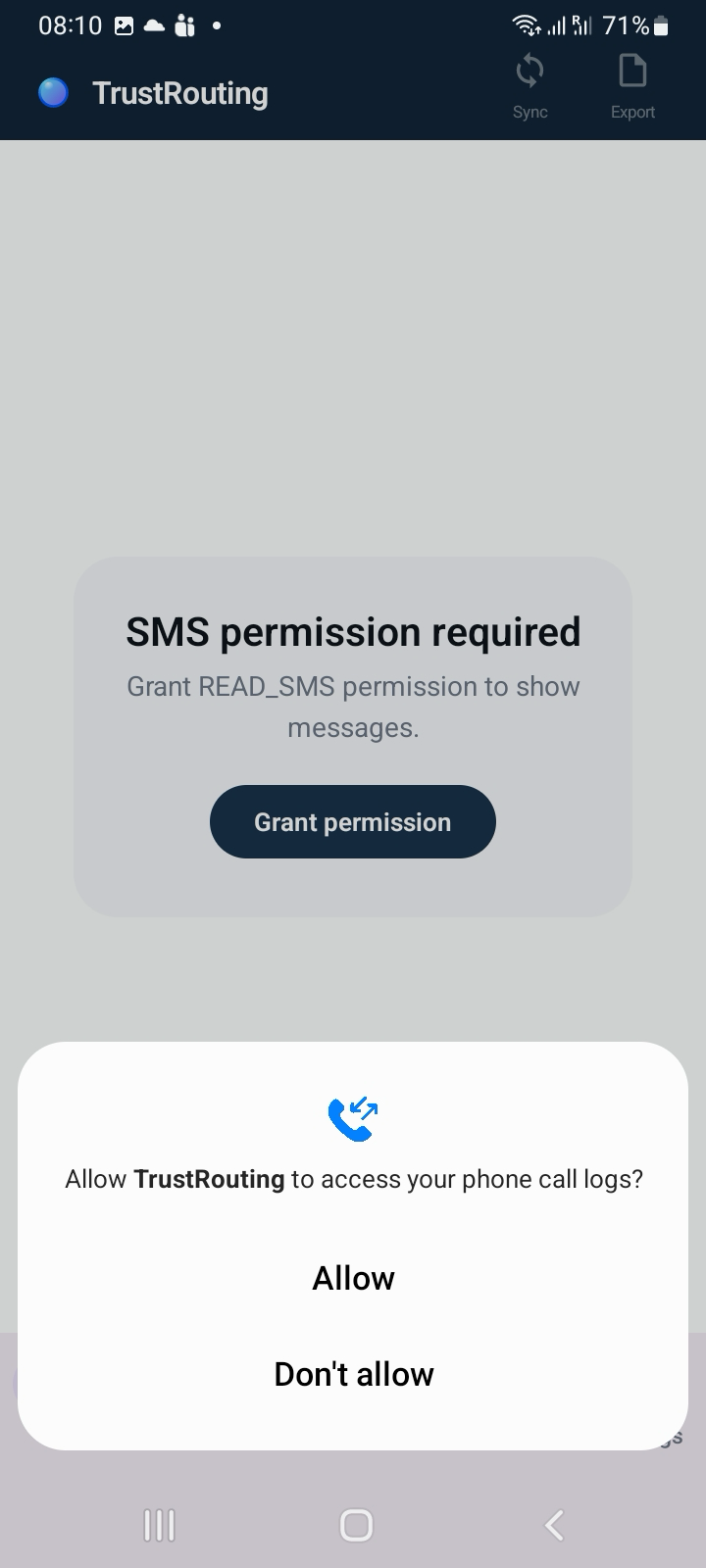 Phone permission